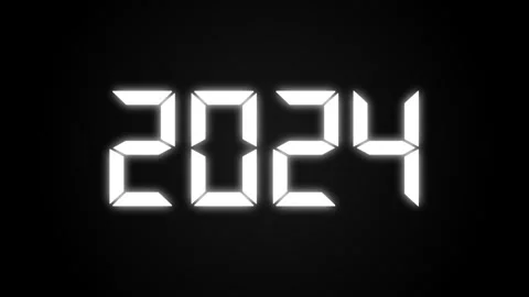 Animated Digital LED Style Counting 2026 Video stock 318826256