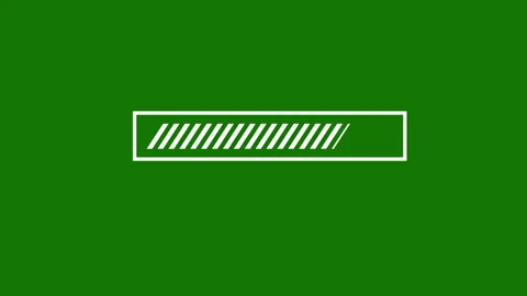 Animated digital loading progress bar on green screen background Stock Footage 340821007
