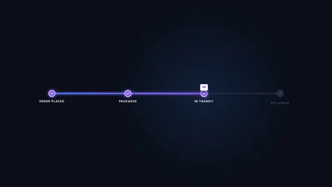 Animated digital progres delivery service background Vídeos de archivo 335761662