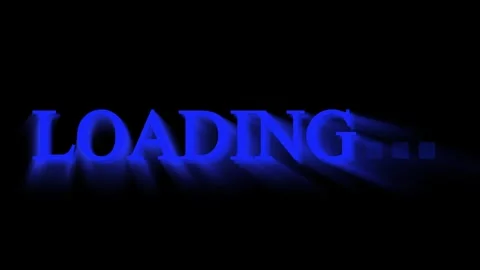 Animated digital representation of the word loading written in blue color w.. Stock Footage 313423356
