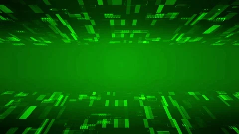Animated digital tech background, dark green cyber background Stock Footage 296321219