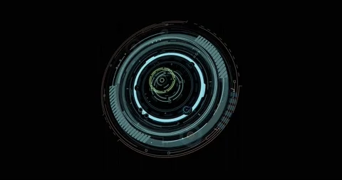 Animated Digital Tech Display Stock Footage 167605450