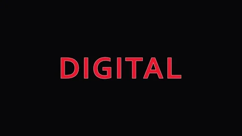 Animated digital text on black background with cinematic motion and selecti.. Video stock 344035428