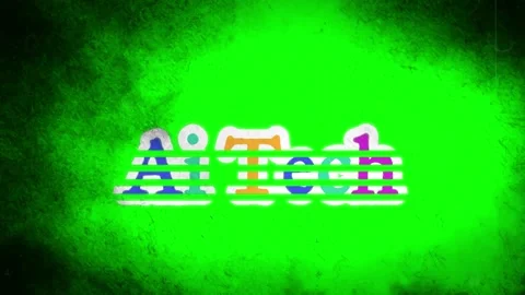 Animated digital text reveal with glitch effects on a vibrant green grunge Stock Footage 338388028