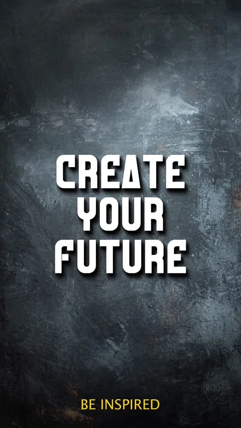 Animated Digital Typography Of Inspirational Title Create Your Future Stock Footage 295037973