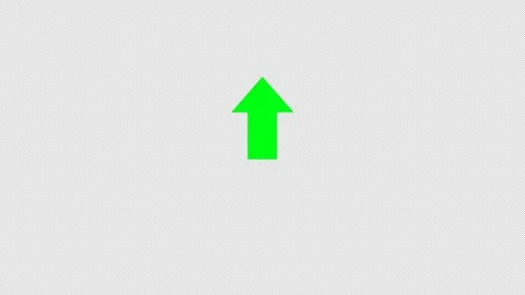 Animated up direction arrow icon on alpha channel background, direction poi.. Stock Footage 308353836