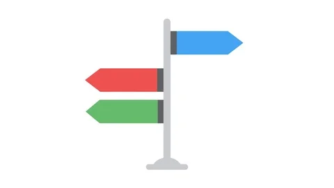 Animated Directions Icon Stock Footage 79053439