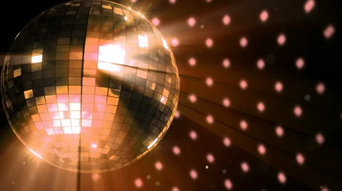 Animated disco ball with particles, light plays and particles with an alpha. Stock Footage