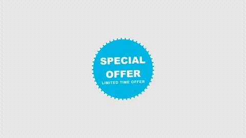 Animated Discount Badge Transparent Alpha Overlay Stock Footage 346070116