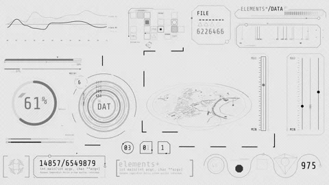 Animated display with data collection and analysis infographic Stock Footage 329235297
