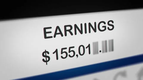 Animated Display of Earning Increases Stock Footage 239733818