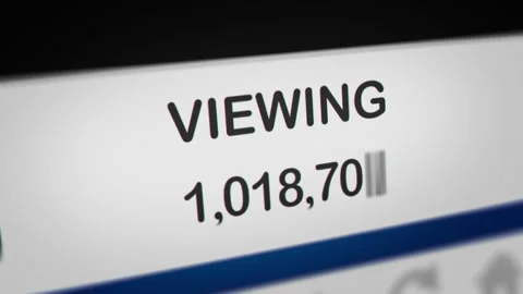 Animated Display of Viewing Increases Stock Footage 241477454
