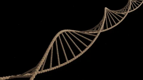 Animated DNA chain able to loop Stock Footage 87816496
