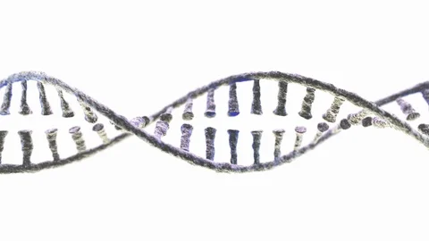 Animated DNA chain model. 3D rendering Stock Footage 94625380