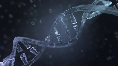 Animated DNA model assembled from glass. 3D 스톡 동영상 94965811
