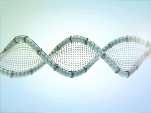 Animated DNA model from glass and balls. 3D rendering Stock Footage 79477275