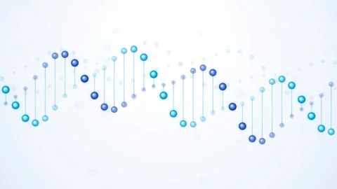 Animated dna molecule rotating in abstract blue environment representing me.. Stock-Footage 346274708
