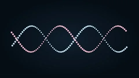 Animated DNA strand forming from particles in 4K stock footage Stock Footage 345013158