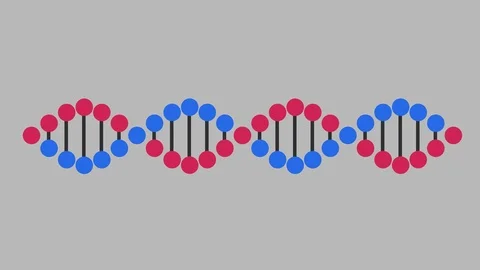 Animated DNA with Transparent Background Stockbeeldmateriaal 111397080