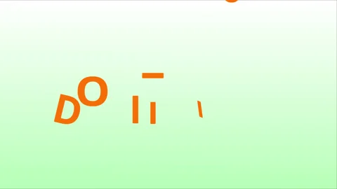 Animated do it now text in orange letters on a green background. Stock Footage 151778755