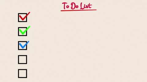 Animated To Do List with Checkmarks, Task Completion Checklist Video stock 312968464