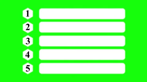 Animated To-Do List with Number Motion Graphic Green Screen Background Stock-Footage 303383387