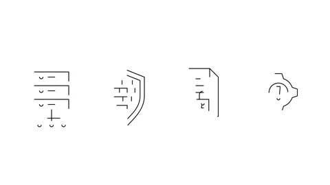 Animated Document Icon Transitioning Through Loading, Success, and Security.. Stock Footage 339380852