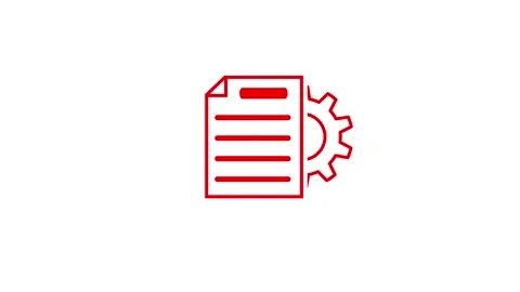 Animated document setting icon. Stock Footage 258432015
