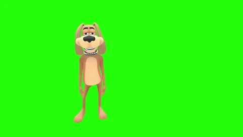Animated dog character react neck Video stock 85445365