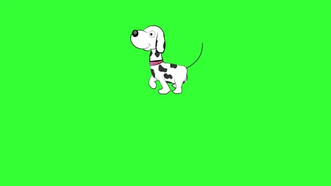 Animated dog walking on green screen. 3D animation. Stock-Footage 265148996