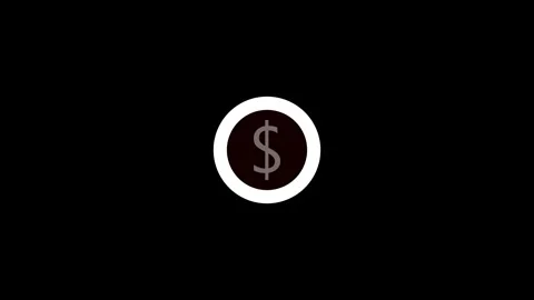Animated Dollar Icon in Square Shapes on Black Background Stock Footage 282577267