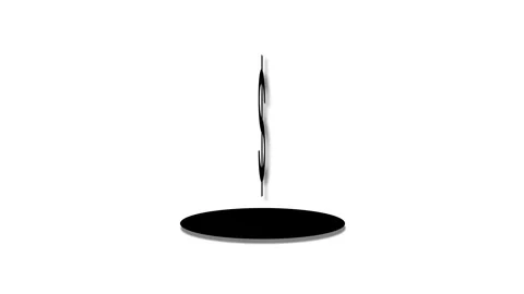 Animated dollar icon on a white color background. Stock Footage 260161489