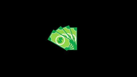 Animated Dollar Money Notes on Black Background Stock Footage 310491006
