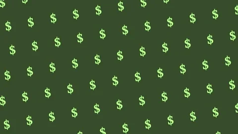Animated Dollar Sign Pattern Background Finance Motion Graphics. 4K Video stock 333246724