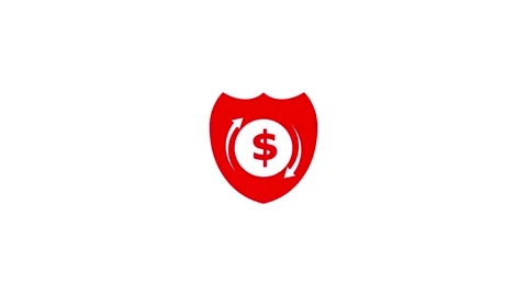 Animated dollar sign with shield icon on background Stock Footage 263874059