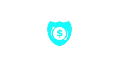 Animated dollar sign with shield icon on background Stock Footage 263874060