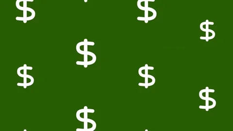 Animated dollar signs falling and accumulating on a green background repres.. Stock Footage 334267449