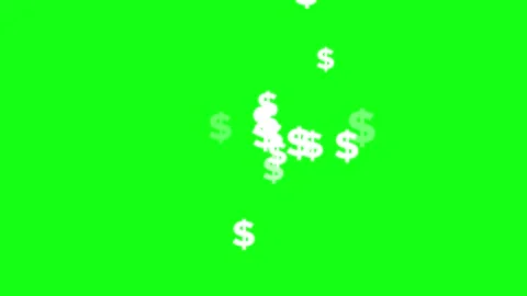 Animated dollar symbol on green background Stock Footage 282684352