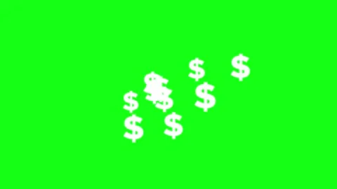 Animated dollar symbol on green background Stock Footage 282684357