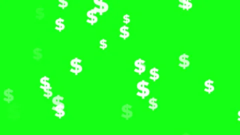 Animated dollar symbol on green background Stock Footage 282684385