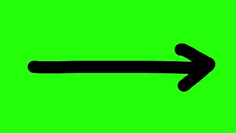 Animated Doodle Direction Arrow on Green Background 库存影片 329192018