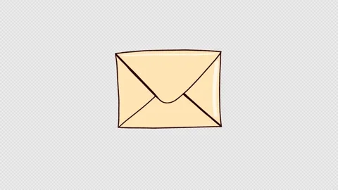 Animated doodle envelope. Video clip with alpha channel. Stock Footage 310632189