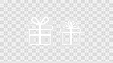 Animated Doodle Gift Boxes with Ribbons on Transparent Background with Alpha Vídeo Stock 337698129