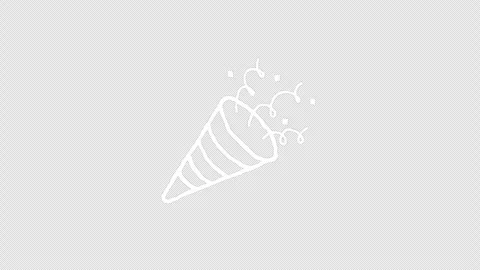 Animated Doodle Party Popper Noisemaker on Transparent Background with Alpha Video stock 337698130