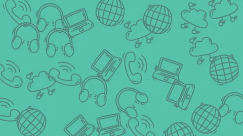 Animated doodle pattern background for video. Stock Footage 325013409