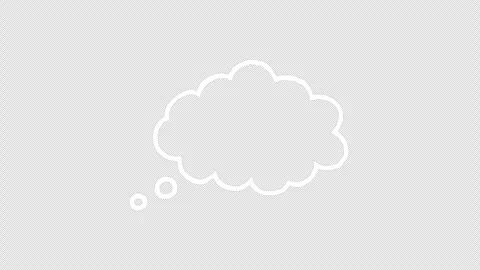 Animated Doodle Thought Bubble Cloud on Transparent Background with Alpha Stock Footage 337698128