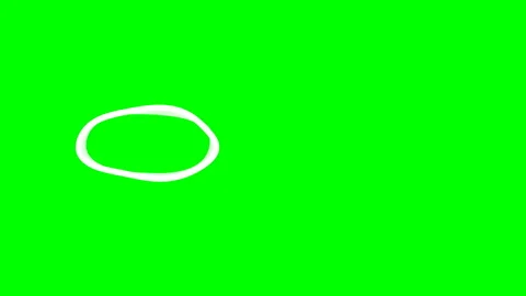 Animated Doodle White Loop Oval Green Screen Motion Overlay Stock-Footage 347447881