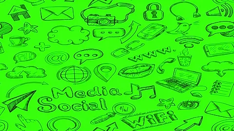 Animated Doodles Background in Green Screen. Background Animation Green Screen. Vídeos de archivo 305263454