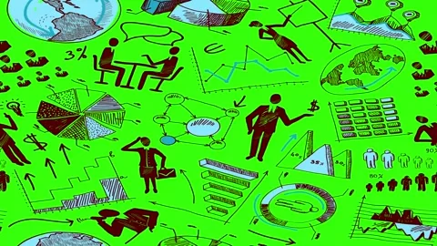Animated Doodles Background in Green Screen. Background Animation Green Screen. Video stock 305263465