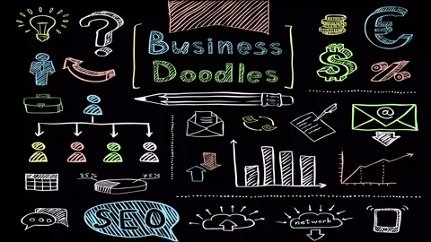Animated Doodles Background in Green Screen. Background Animation Green Screen. Stock Footage 305263467
